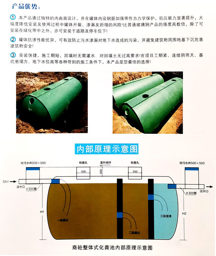 昭化玻璃钢化粪池